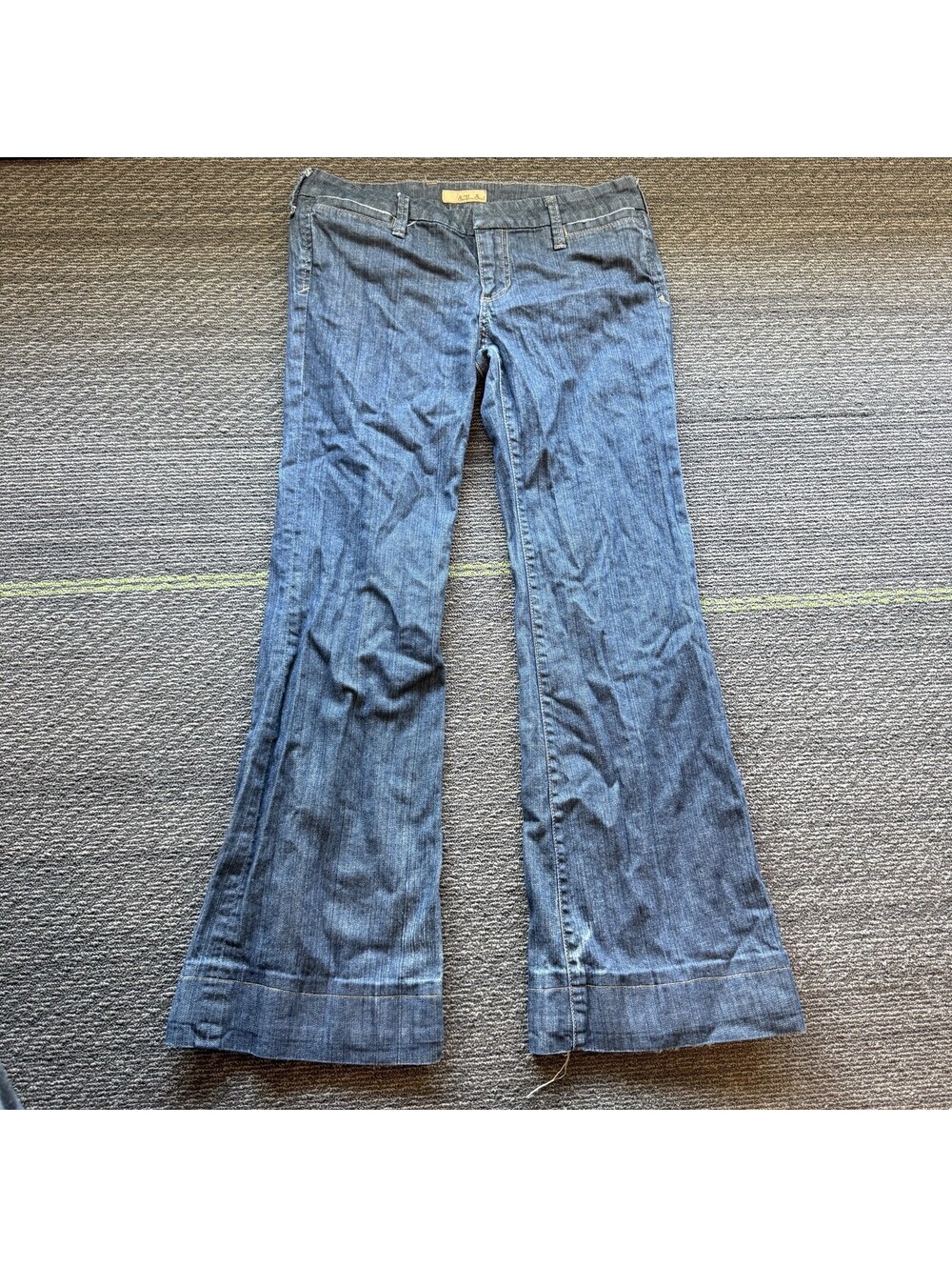 Vintage Y2K See Thru Soul Jeans Flare Leg Dark Wash Stretch Womens Size 29x30